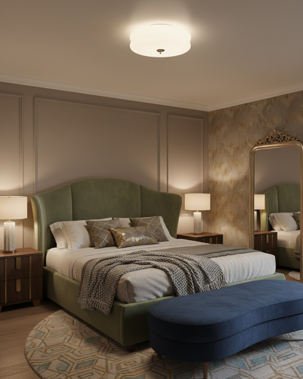 Klasyczna Lampa Sufitowa Inspirowana Stylem Retro