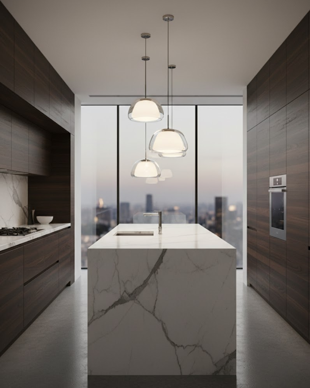 Lampa Wisząca Z Kopułowym Kloszem Do Wnętrz Japandi