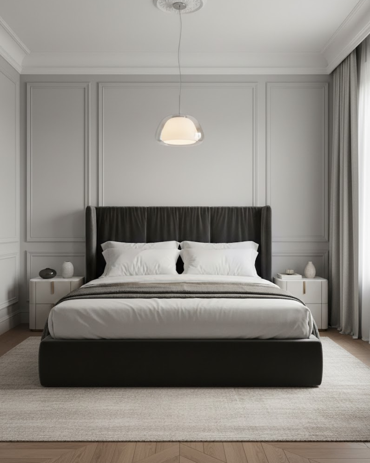 Lampa Wisząca Z Kopułowym Kloszem Do Wnętrz Japandi