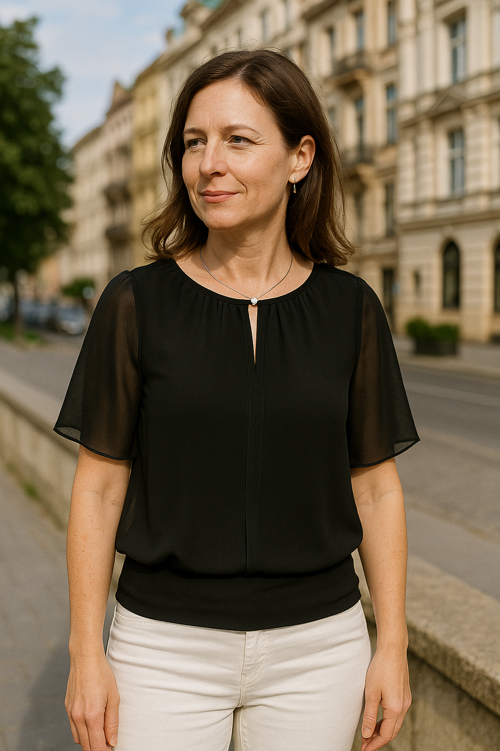 Aleksandra | Damska Letnia Luźna Bluzka Koszula | Casualowa