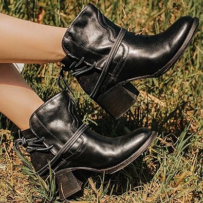 Botki Damskie Ankle Sznurowane | Obcasie