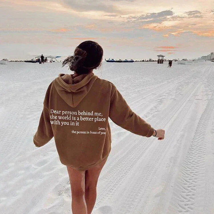 Damska Bluza Oversized z Nadrukiem | Swobodny