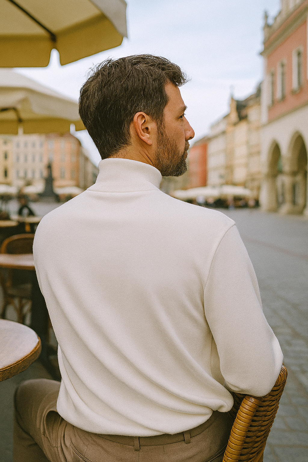 Jakuba | Sweter Męski Casual Luźny | Golf