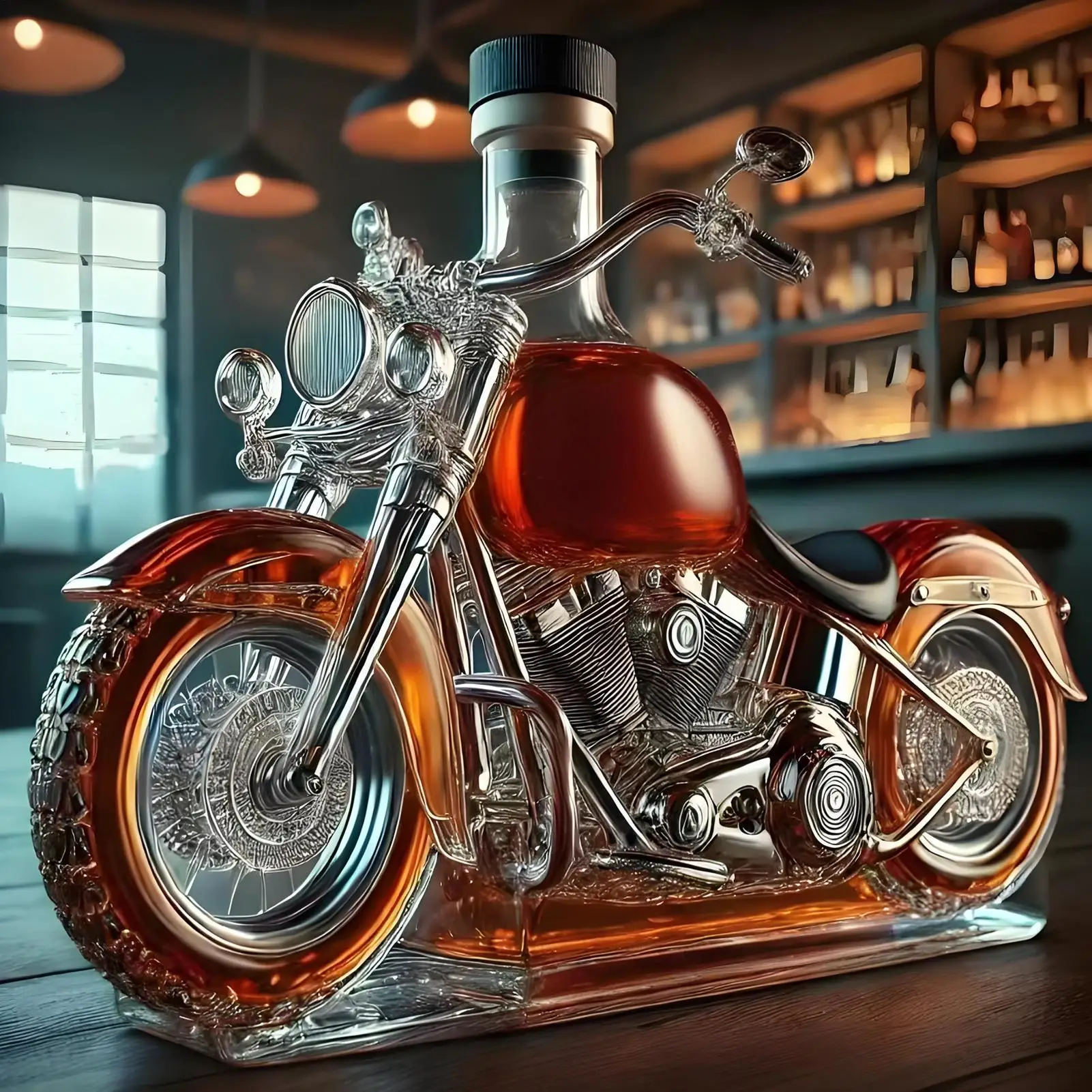 Karafka Do Whisky W Kształcie Motocykla Do Domowego Baru