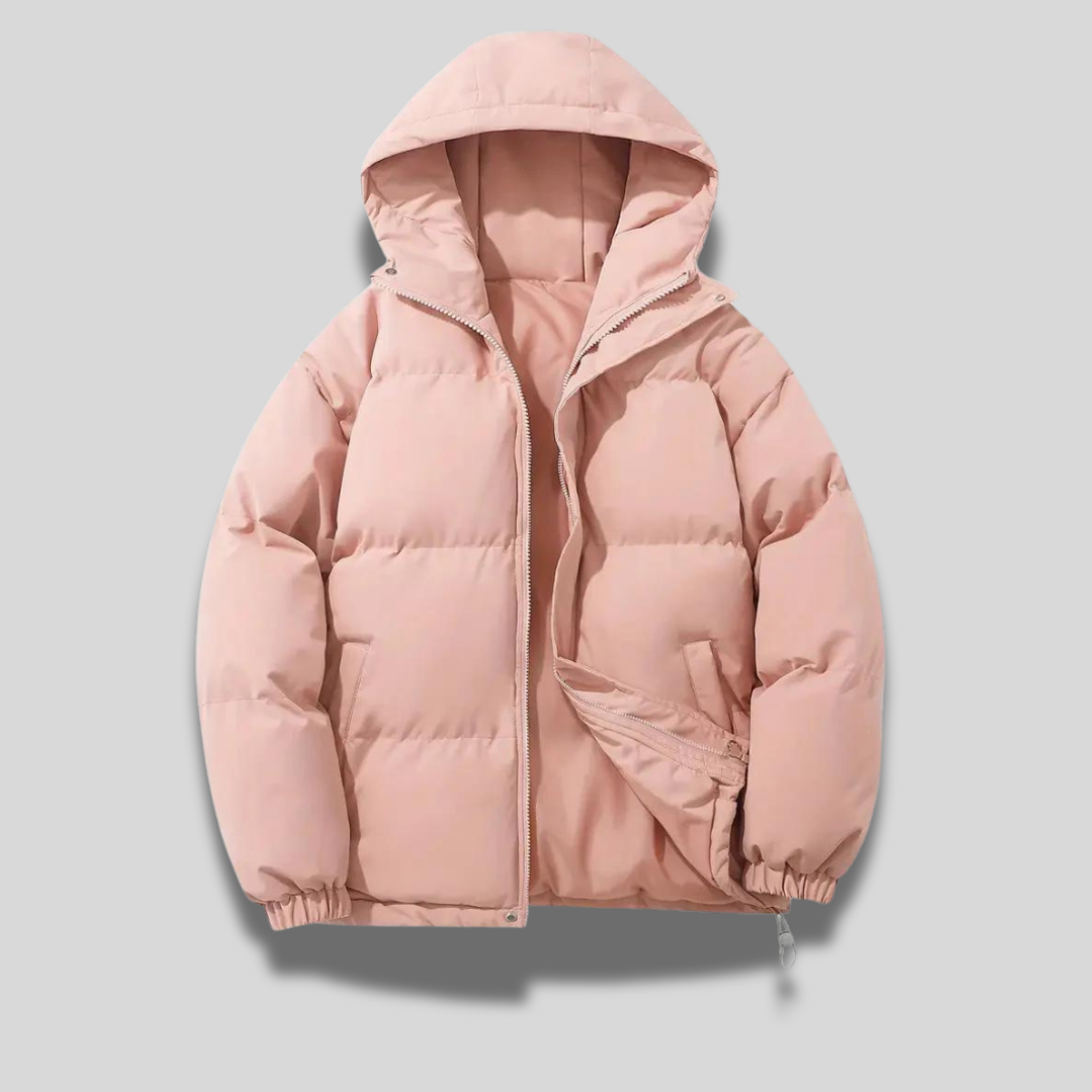 Kurtka Zimowa Damska Puffer z Kapturem | Pikowana