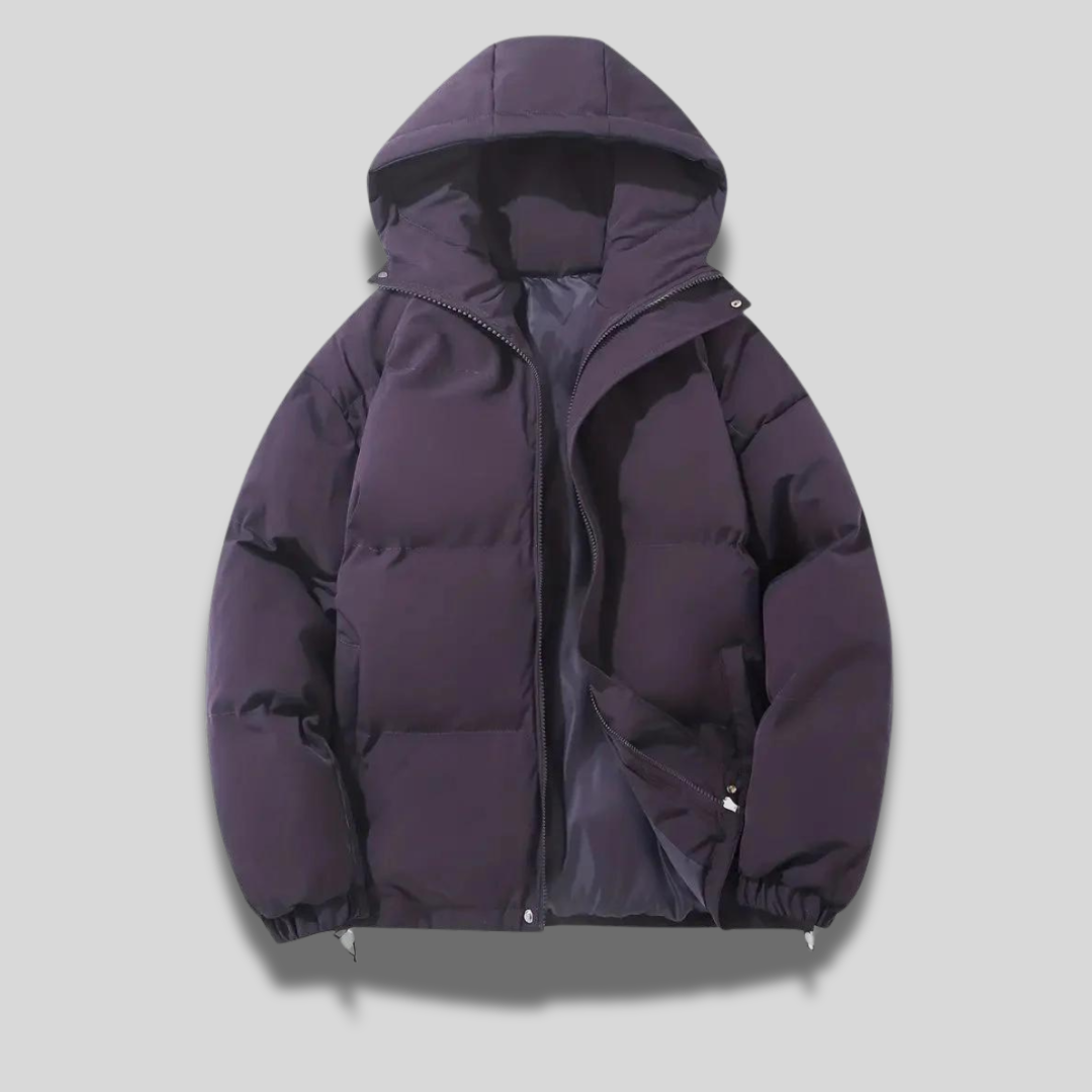 Kurtka Zimowa Damska Puffer z Kapturem | Pikowana