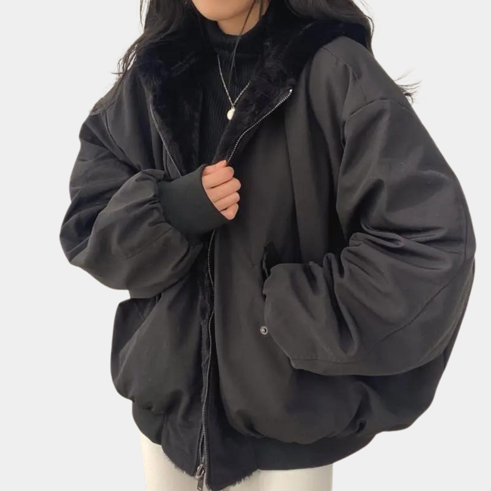 Kurtka Zimowa Damska Zamek | Oversize
