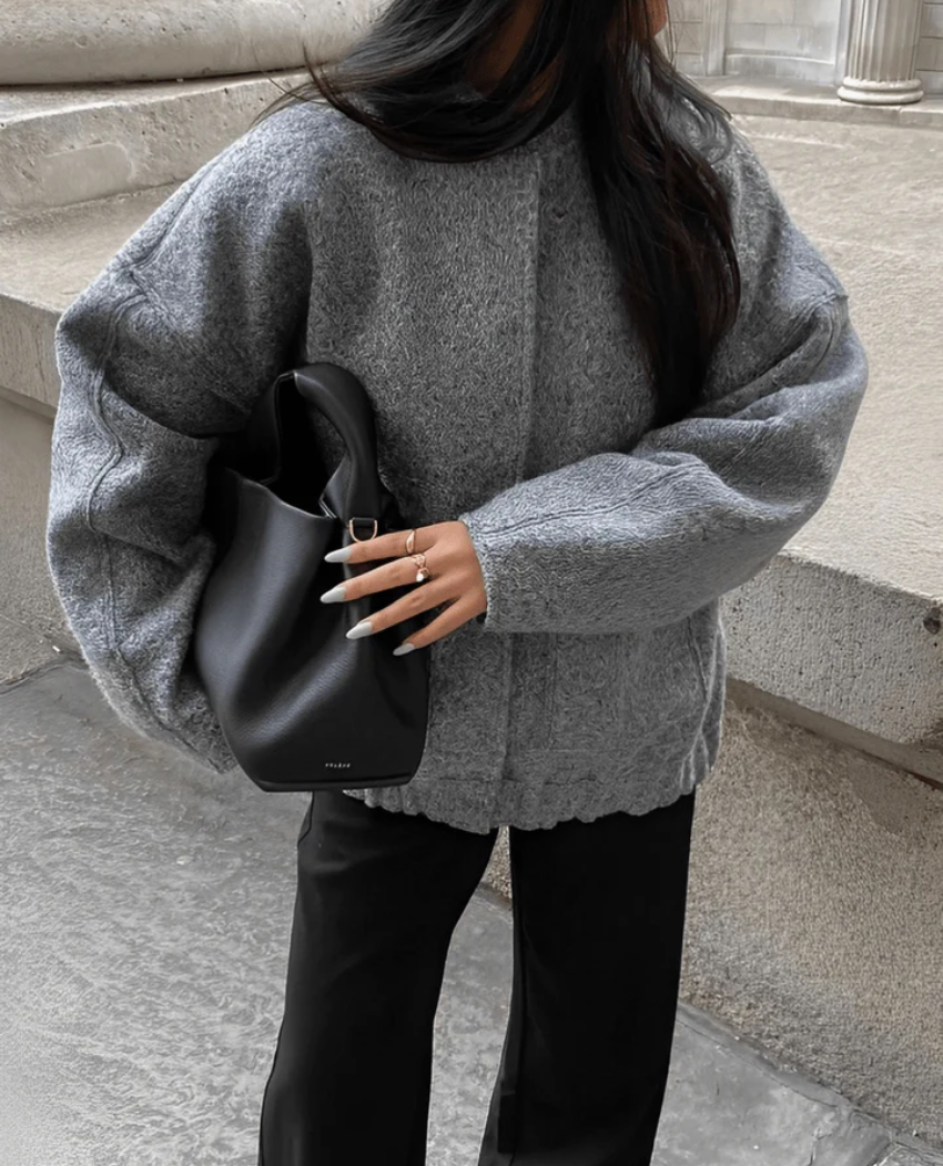Kurtka Zimowa Damska z Guzikami | Oversize