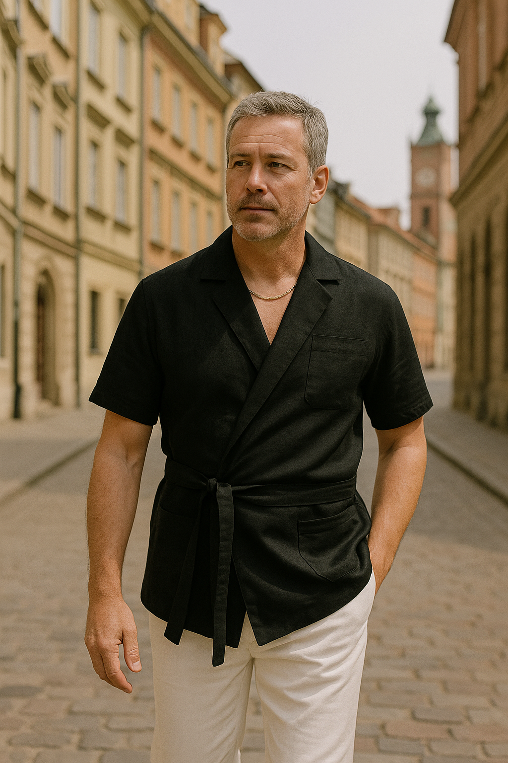 Marek | Męski Letni Elegancki Komplet Koszula | Casual