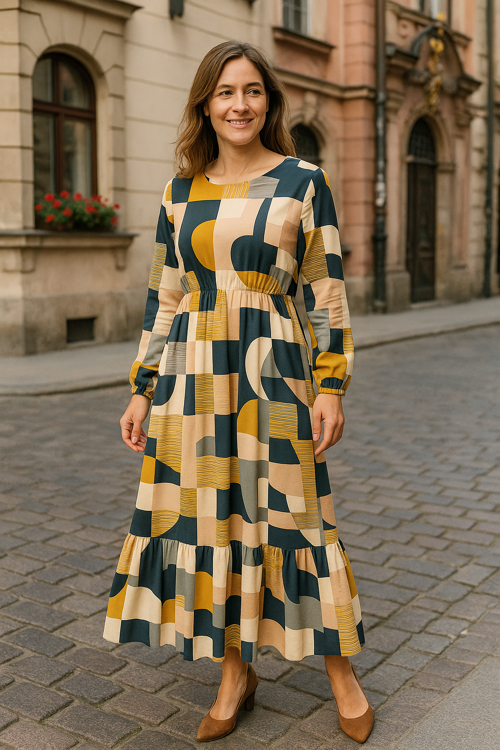 Natalia | Damska Elegancka Letnia Sukienka Midi | Wakacyjna