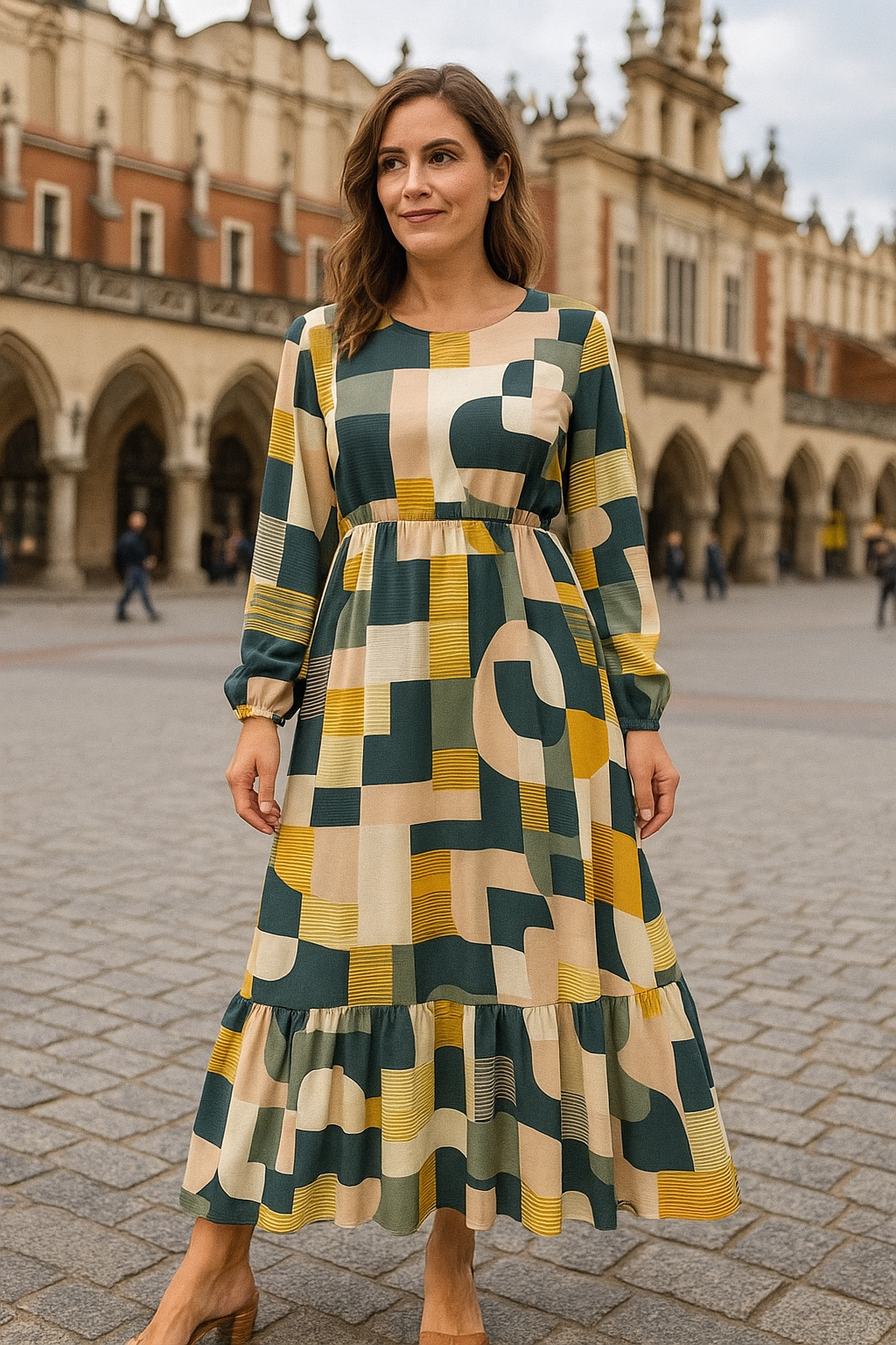 Natalia | Damska Elegancka Letnia Sukienka Midi | Wakacyjna