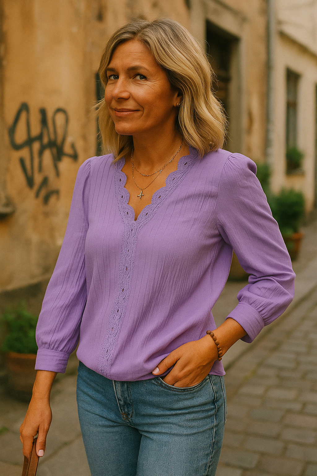 Patrycja | Damska Elegancka Luźna Bluzka Koszula | Jesienna