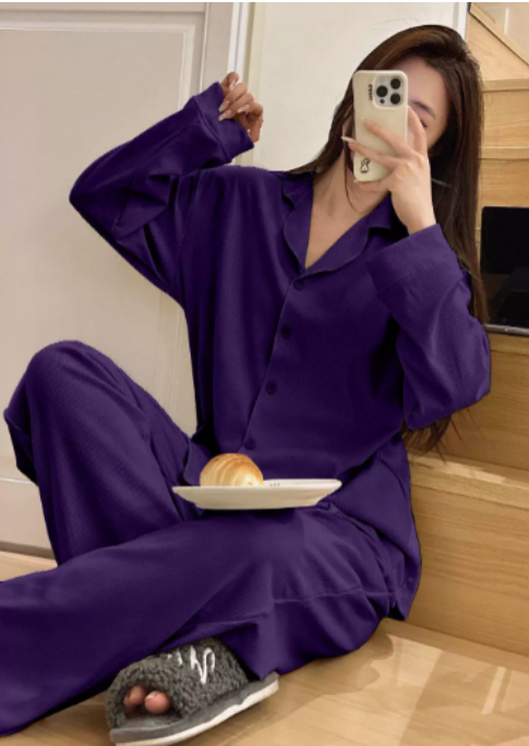 Piżama Damska Z Szerokimi Spodniami