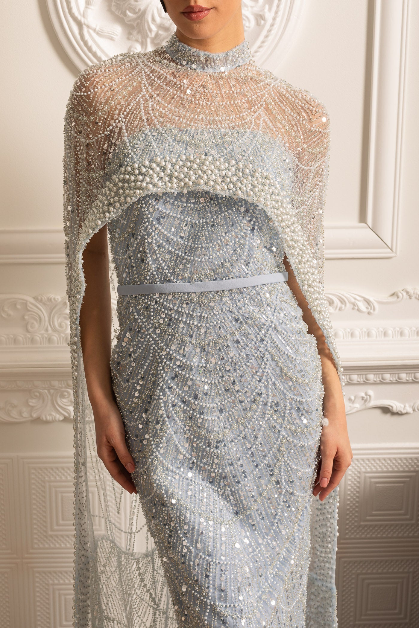 Sukienki Na Studniówkę Sequin Maxi Cape | Wieczorowa