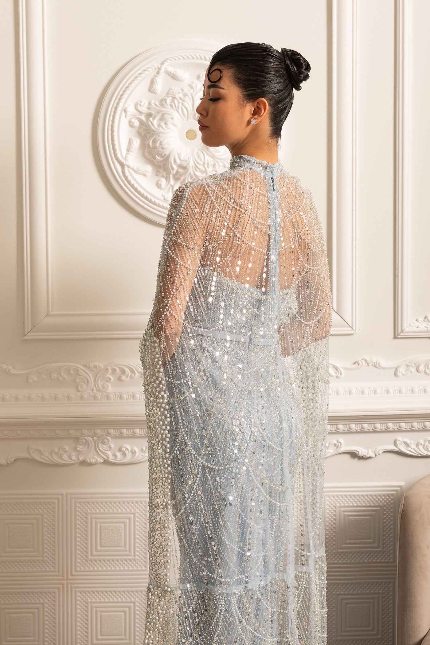 Sukienki Na Studniówkę Sequin Maxi Cape | Wieczorowa