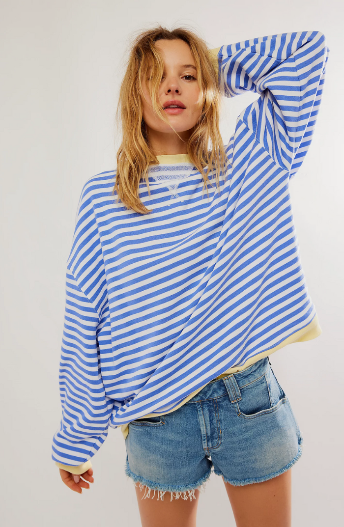 Sweter Damski Oversize w Paski | Pulower