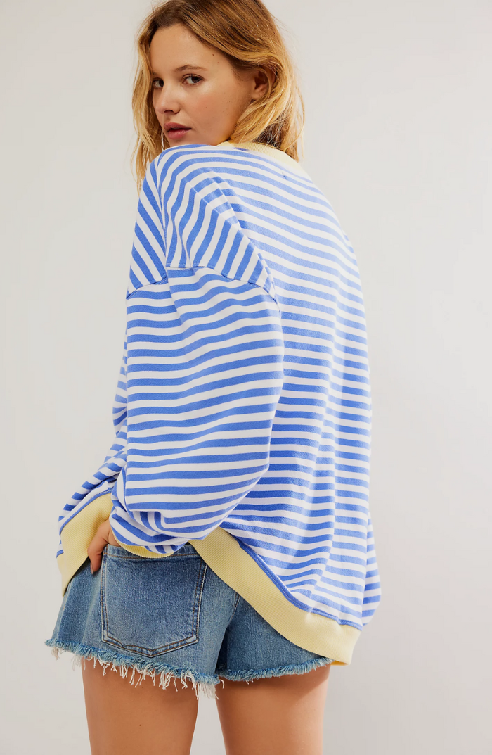 Sweter Damski Oversize w Paski | Pulower