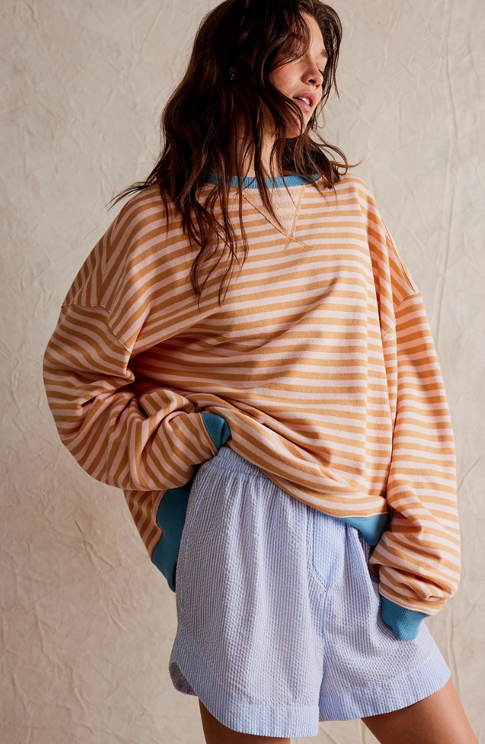 Sweter Damski Oversize w Paski | Pulower