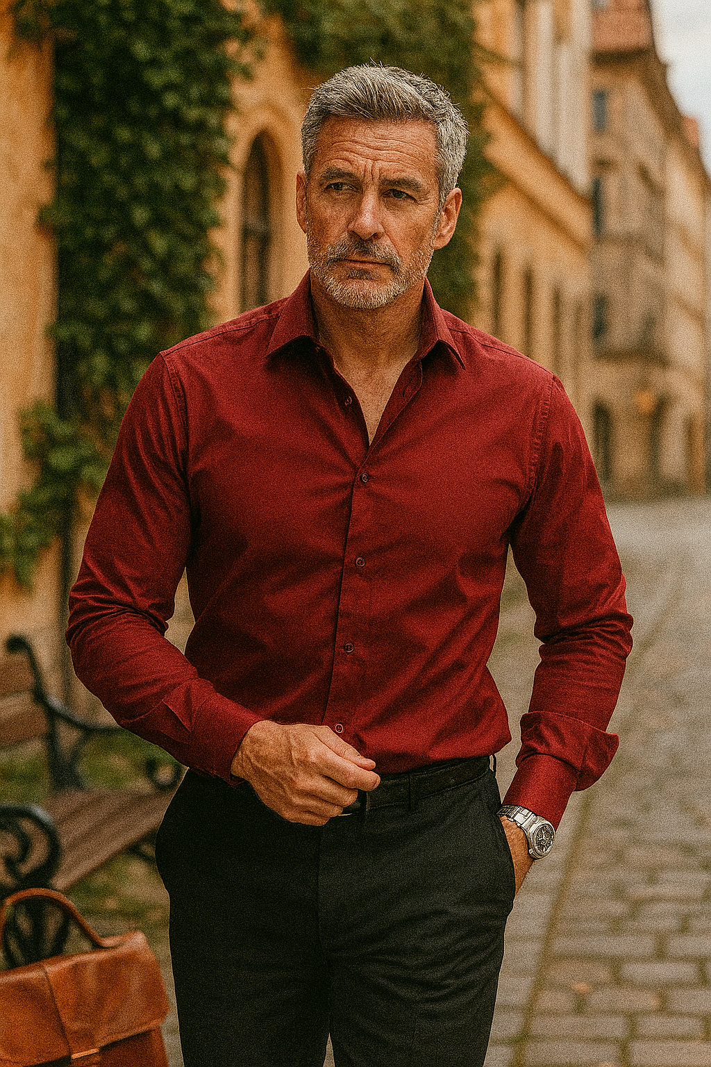 Tomasz | Męski Biznesowy Elastyczny Koszula | Biały