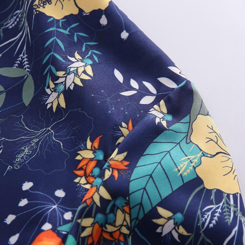 Koszula Męska Letnia Z Kwiatowym Wzorem