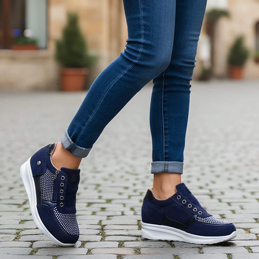 Ortopedyczne Sneakersy Damskie Z Zamkiem