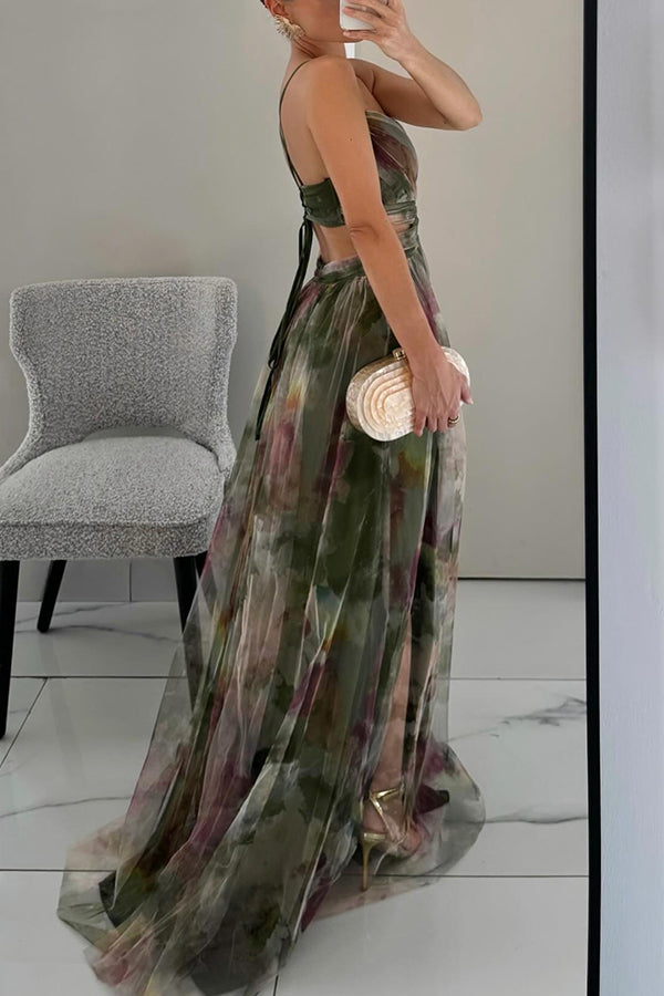 Natalia | Sukienka Damska Maxi Letnia Na Ramiączkach
