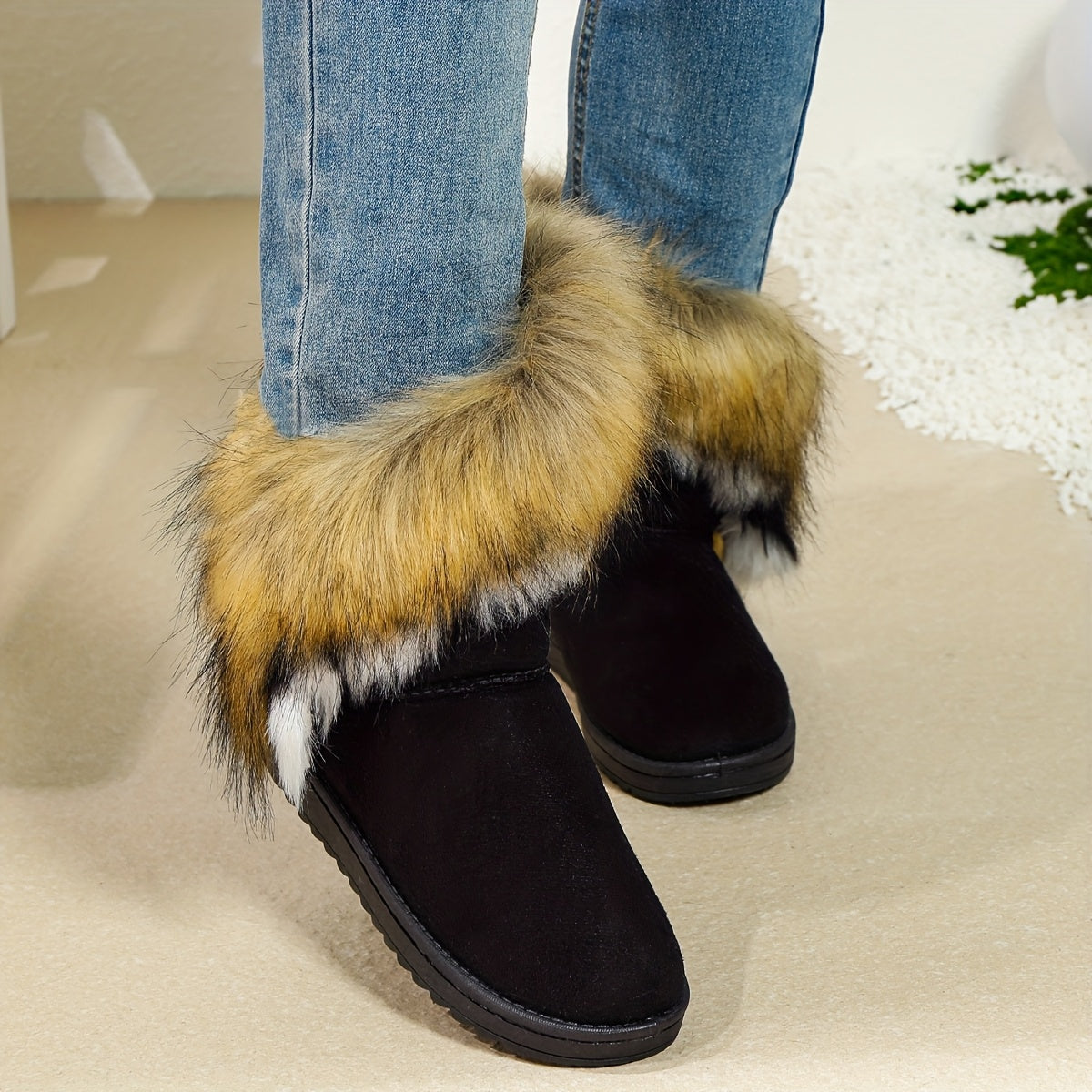 Buty Zimowe Damskie Wsuwane Na Platformie