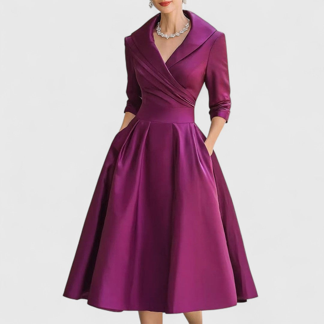 Sukienka Na Wesele Midi Elegancka