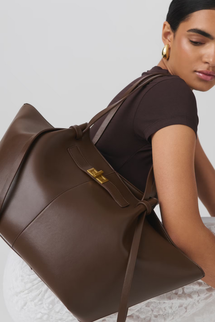 Monika | Torebka Damska Shopper Duża Z Kieszenią Na Laptop
