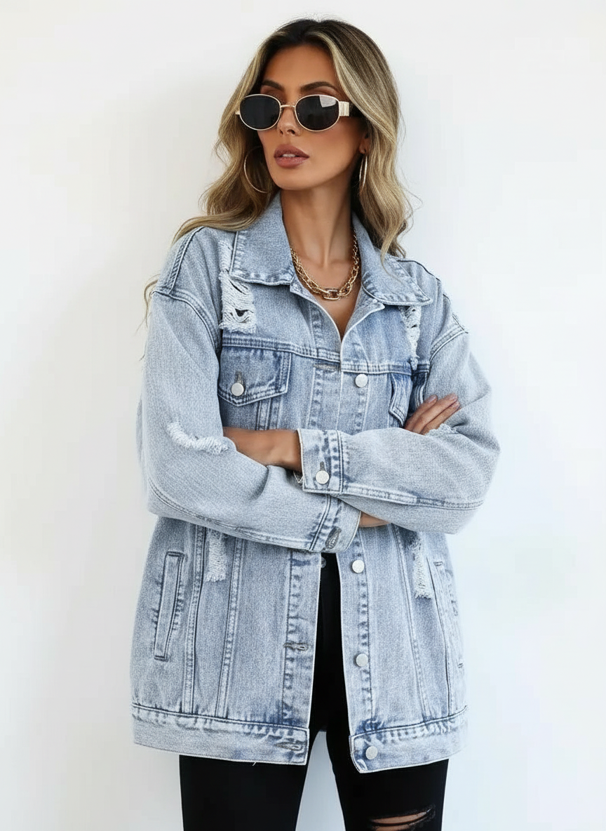 Klaudia | Kurtka Damska Jeansowa Oversized