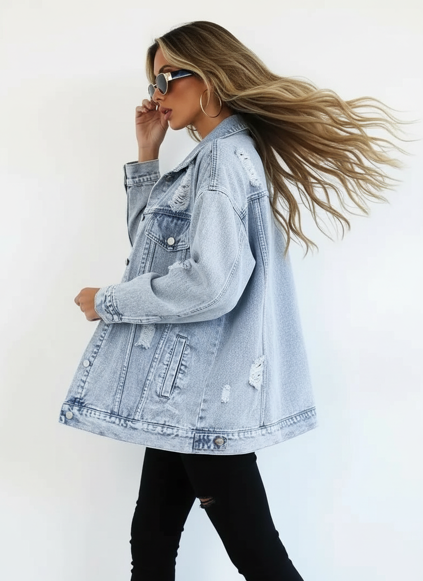 Klaudia | Kurtka Damska Jeansowa Oversized