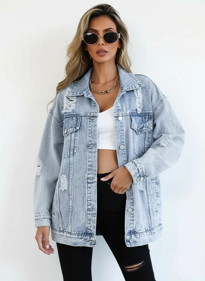 Klaudia | Kurtka Damska Jeansowa Oversized