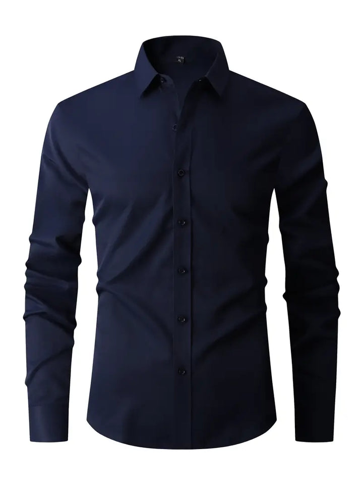 Adrian | Elegancka Koszula Męska Slim Fit Z Guzikami