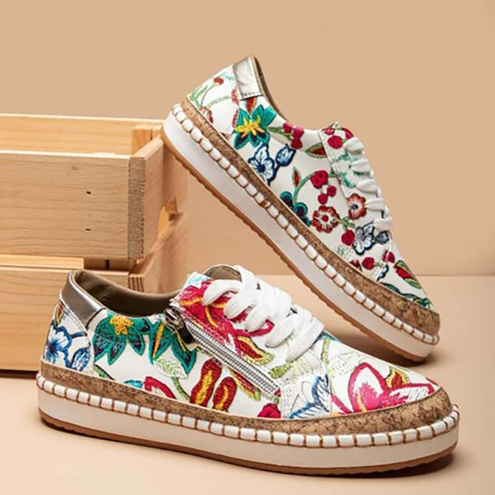 Dorota | Sneakersy Damskie Espadryle Haftowane