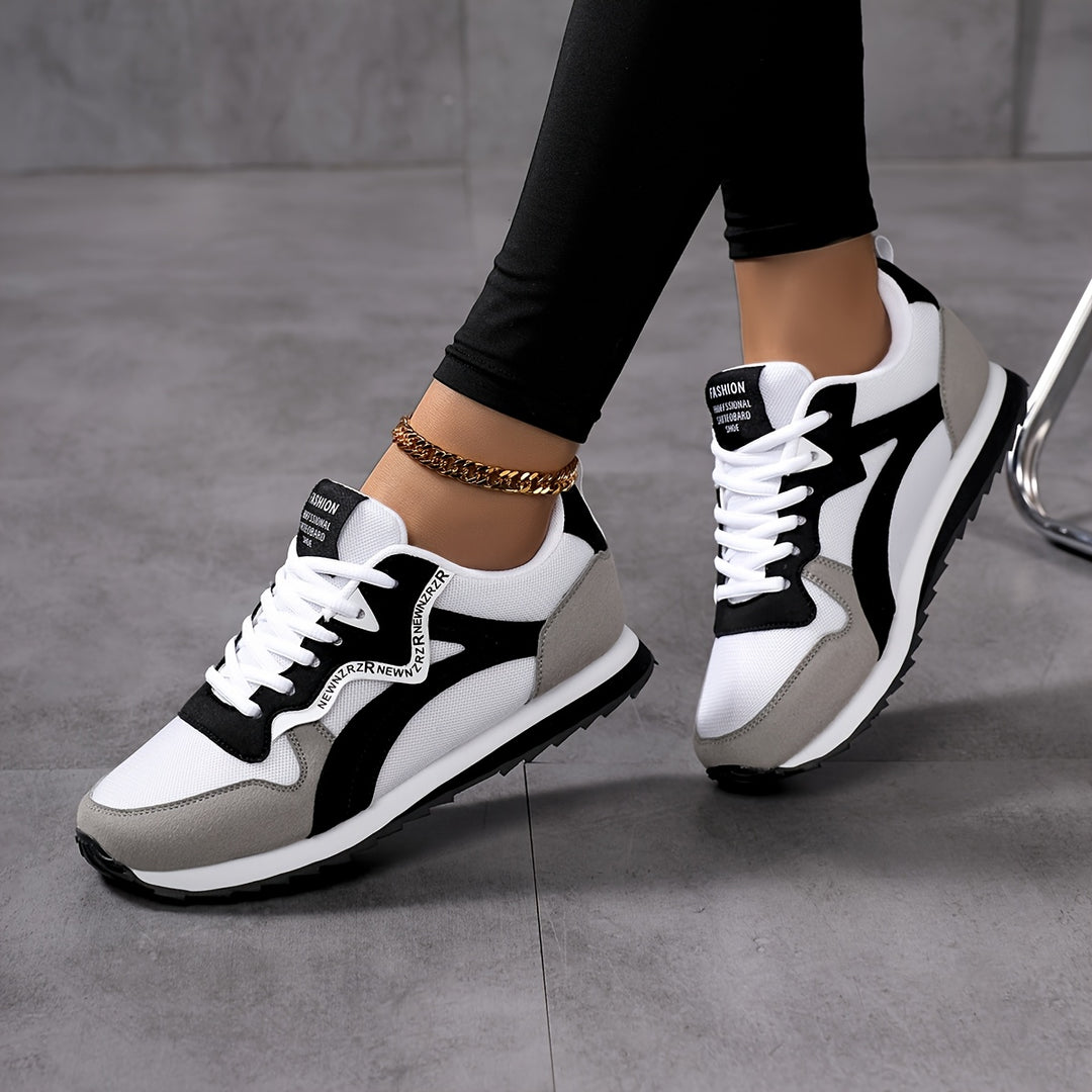 Sneakersy Damskie Retro Niskie Sznurowane