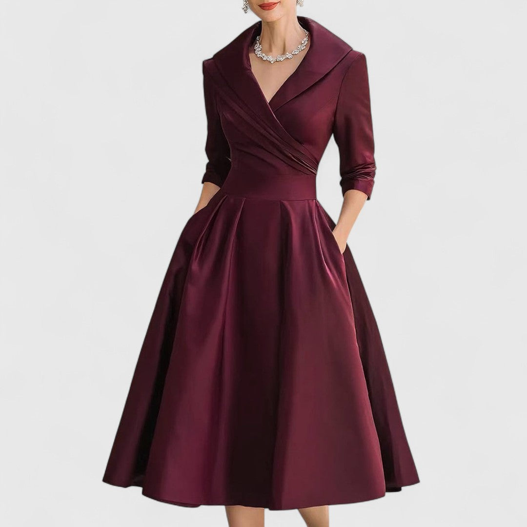 Sukienka Na Wesele Midi Elegancka
