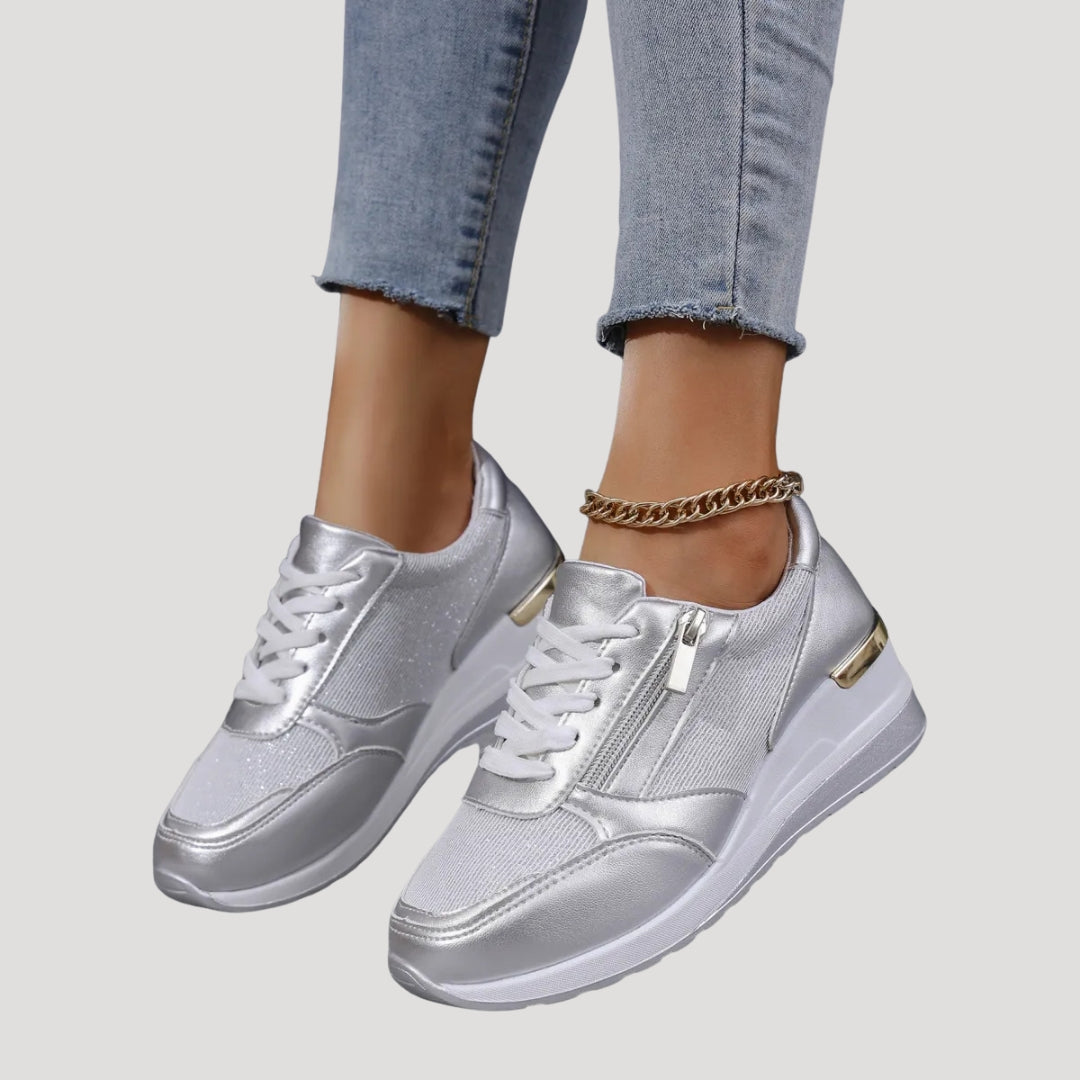 Sneakersy Damskie Na Koturnie Casual