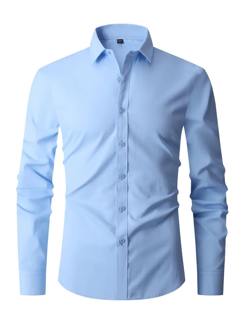 Adrian | Elegancka Koszula Męska Slim Fit Z Guzikami