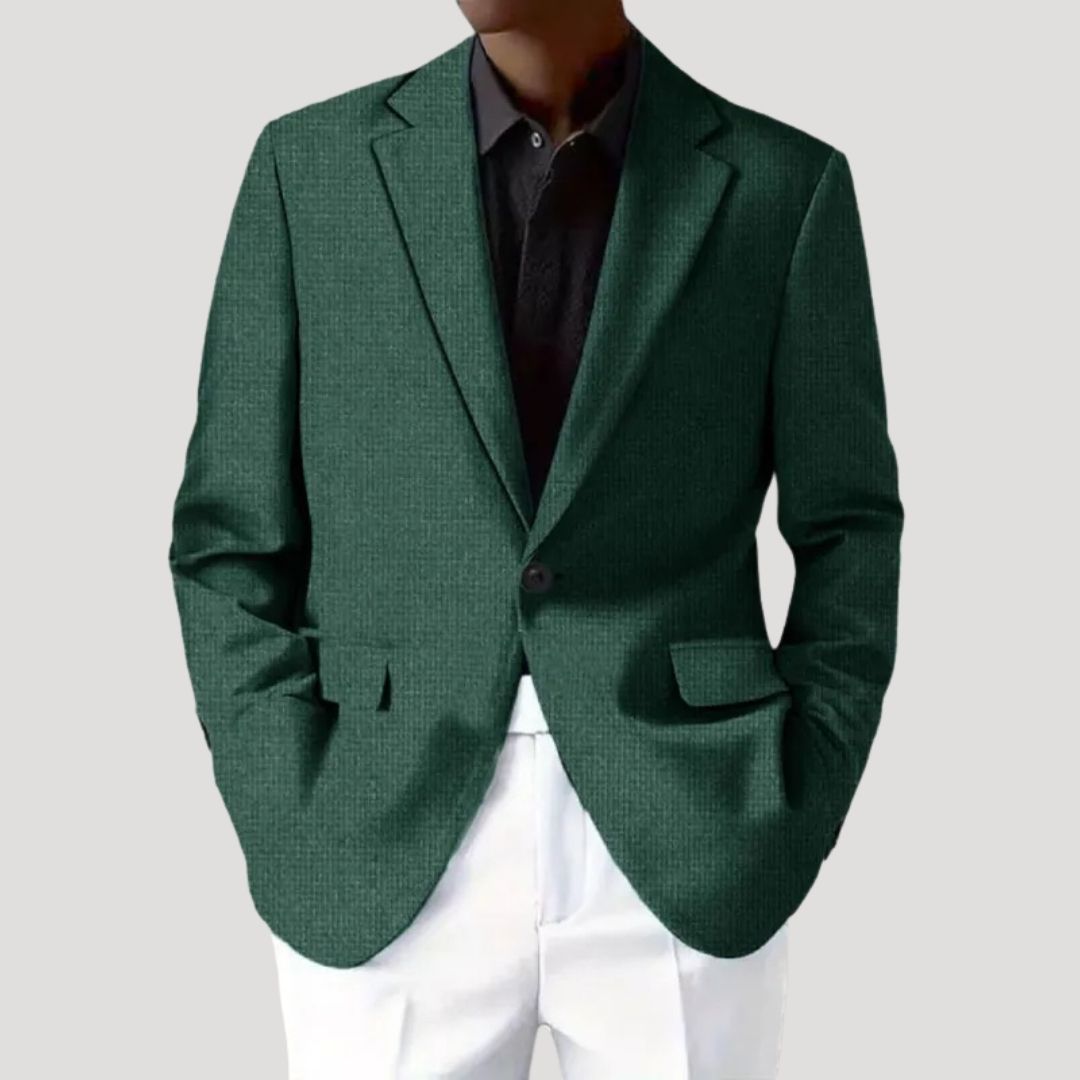 Oskar | Męska Marynarka Slim Fit O Strukturalnym Kroju