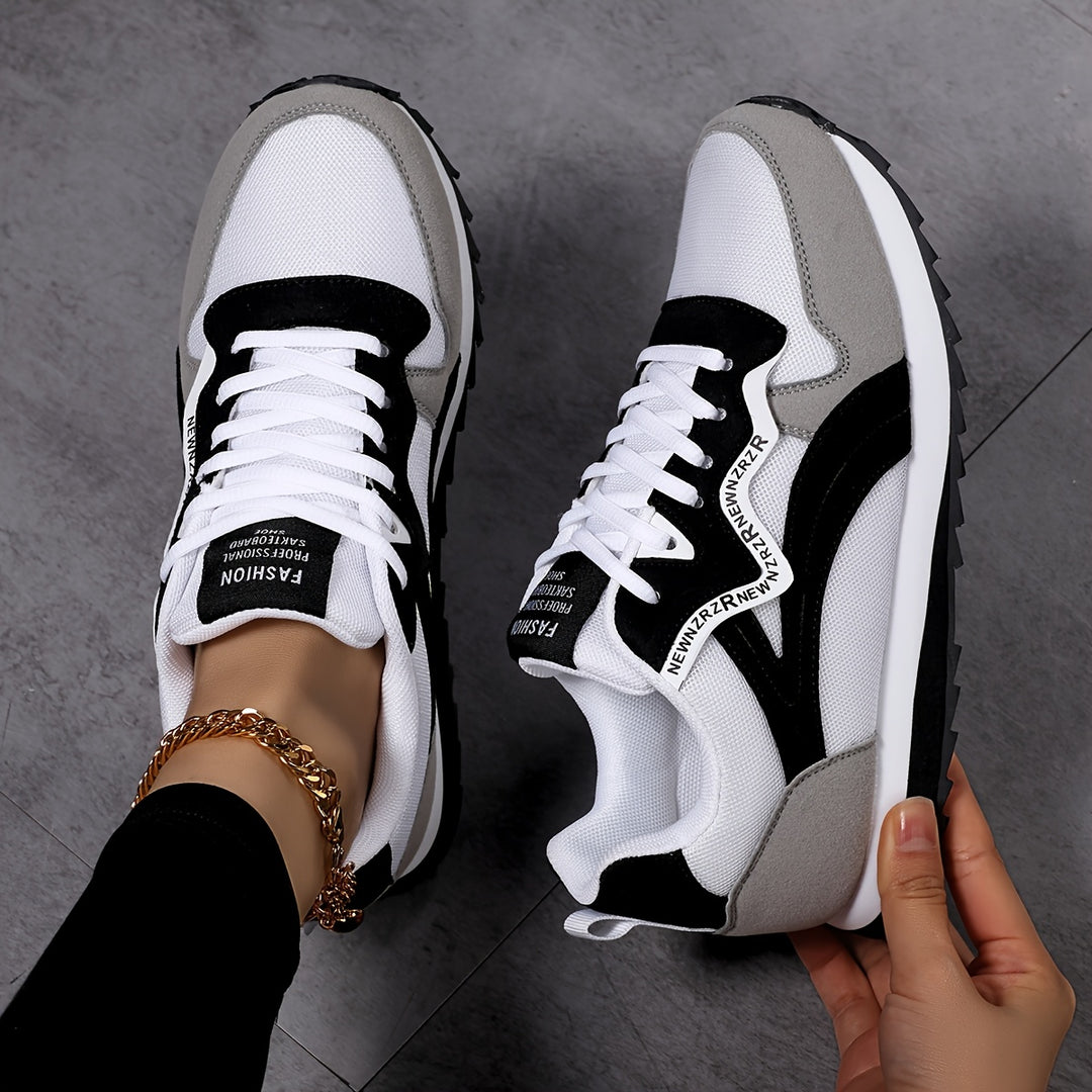 Sneakersy Damskie Retro Niskie Sznurowane