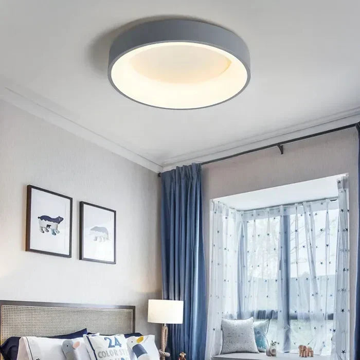 Okrągła Lampa Sufitowa LED W Stylu Skandynawskim