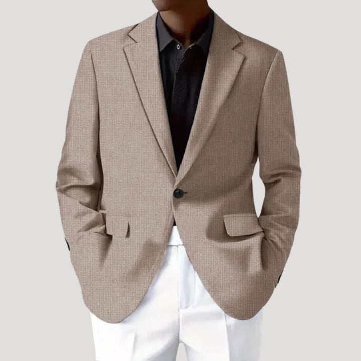 Oskar | Męska Marynarka Slim Fit O Strukturalnym Kroju