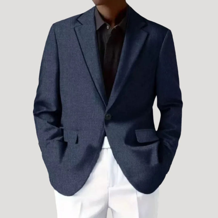Oskar | Męska Marynarka Slim Fit O Strukturalnym Kroju