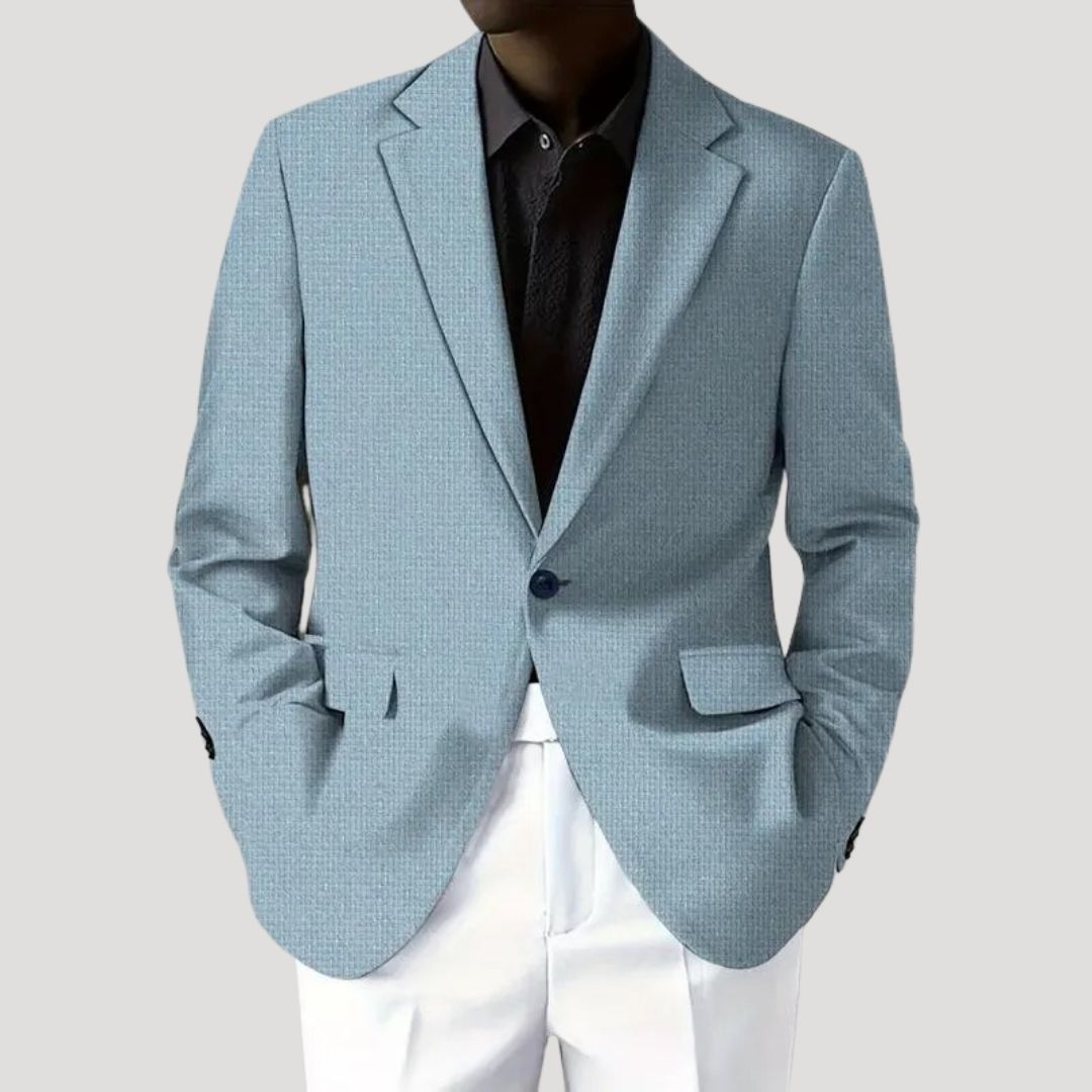 Oskar | Męska Marynarka Slim Fit O Strukturalnym Kroju