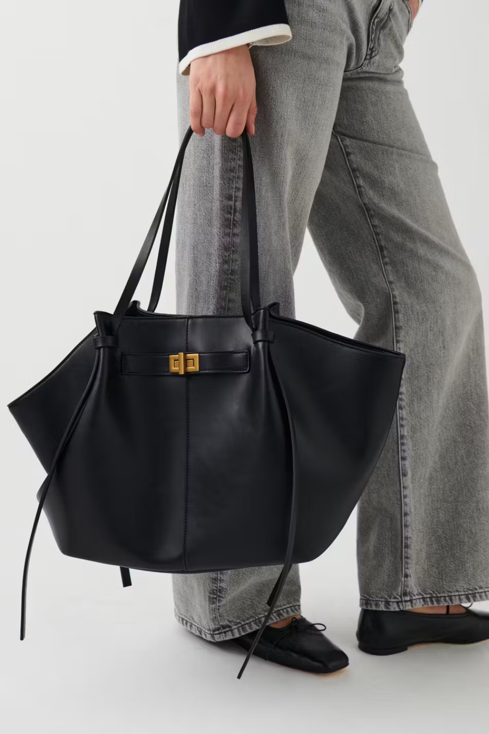 Katarzyna | Torebka Damska Shopper Duża Z Kieszenią Na Laptop