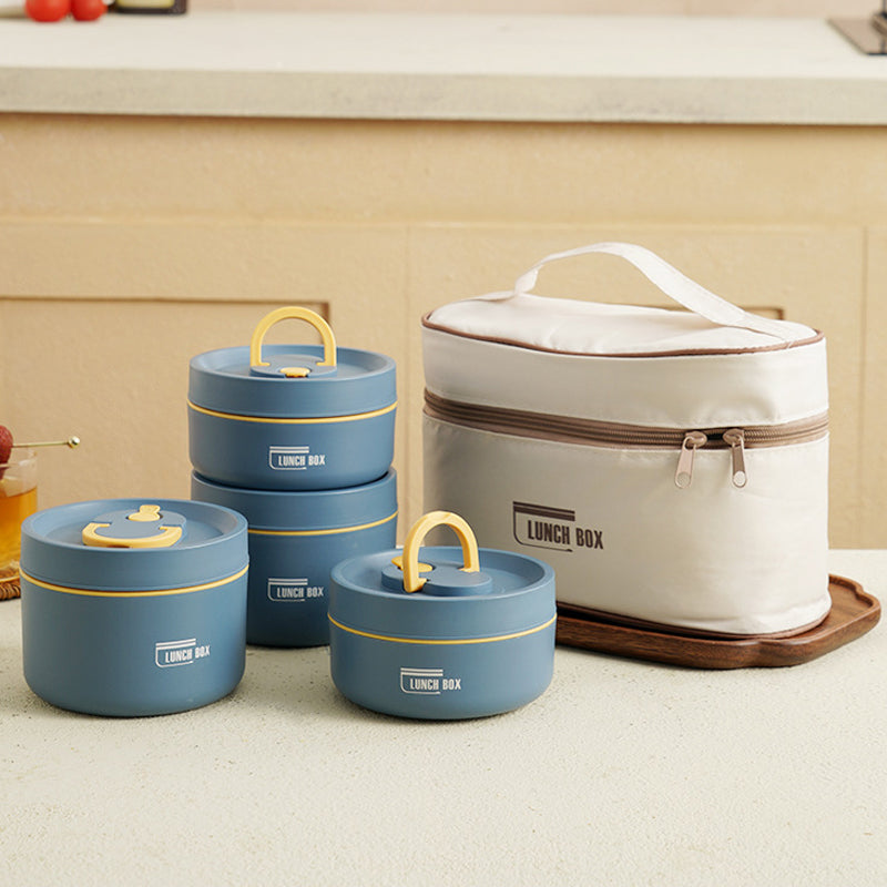 Lunchbox Termiczny Wielopoziomowy Ze Stali Nierdzewnej Z Torbą