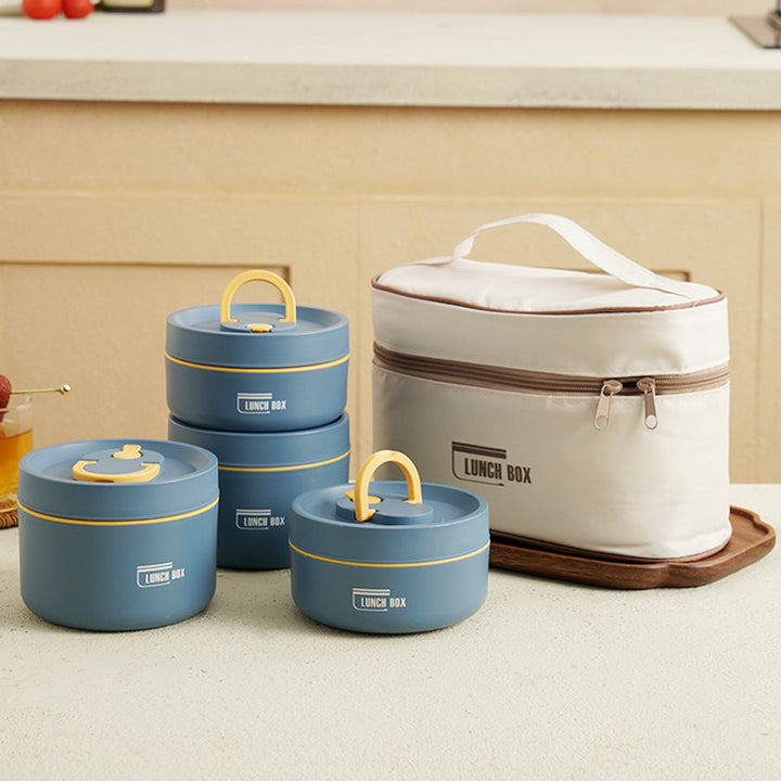 Lunchbox Termiczny Wielopoziomowy Ze Stali Nierdzewnej Z Torbą
