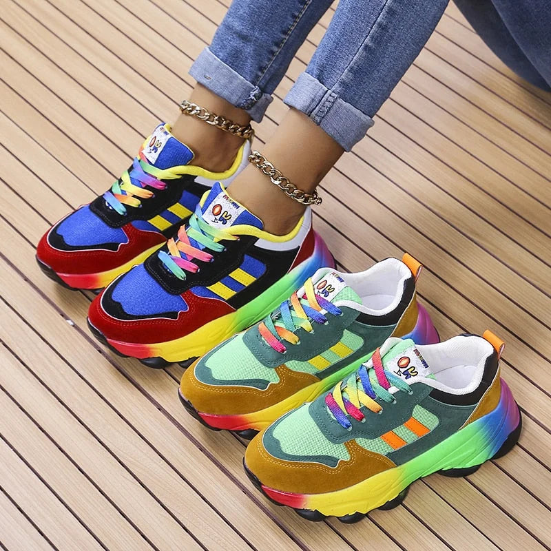 Ortopedyczne Sneakersy Damskie Kolorowe