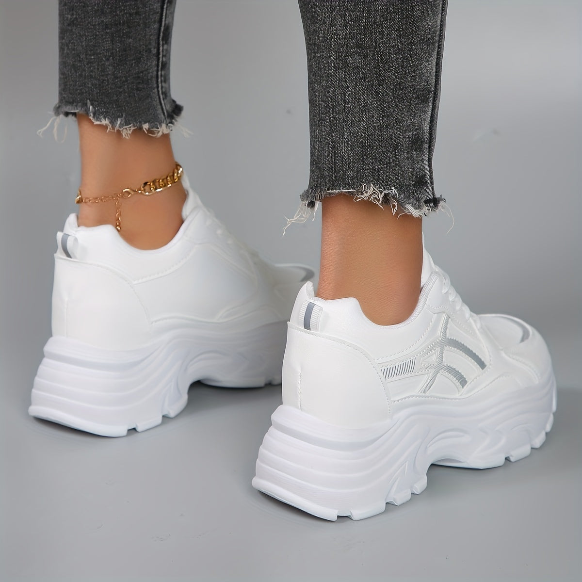 Sneakersy Damskie Na Platformie