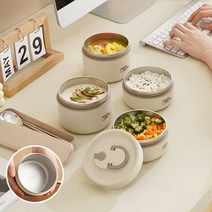 Lunchbox Termiczny Wielopoziomowy Ze Stali Nierdzewnej Z Torbą